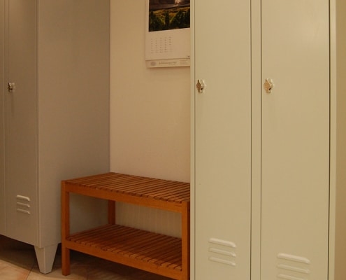 Umkleide in der Sauna in Britz