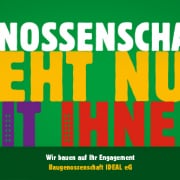 Werbebanner der Imagekampagne Wohnungsbaugenossenschaften Berlin