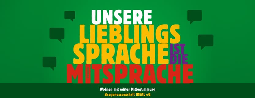 Werbebanner der Imagekampagne der Wohnungsbaugenossenschaften Berlin