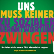 Werbebanner der Imagekampagne Wohnungsbaugenossenschaften Berlin