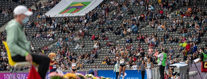 ISTAF INDOOR 2021 - Weitspringerin Malaika Mihambo vor Publikum