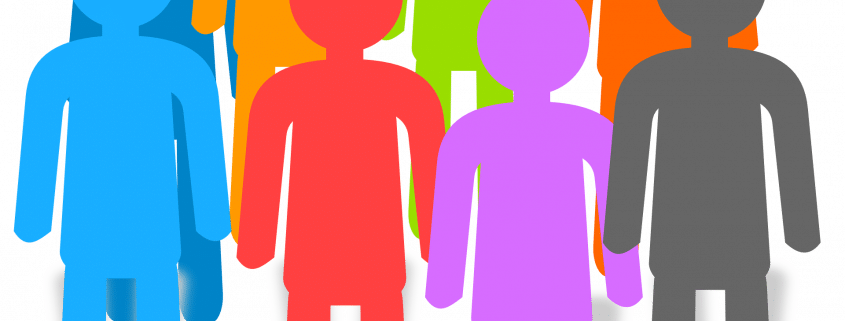 Männchen in bunden Farben